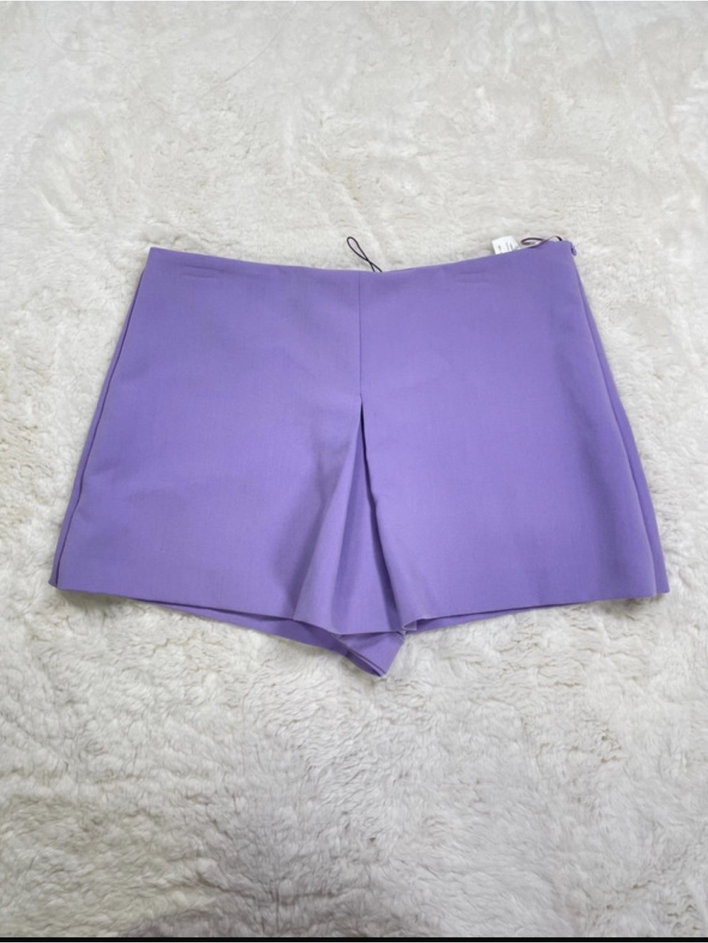 Zara Lavender Tailored Front-Pleat Skort